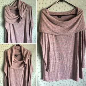 Pink off-the-shoulder Sweater
